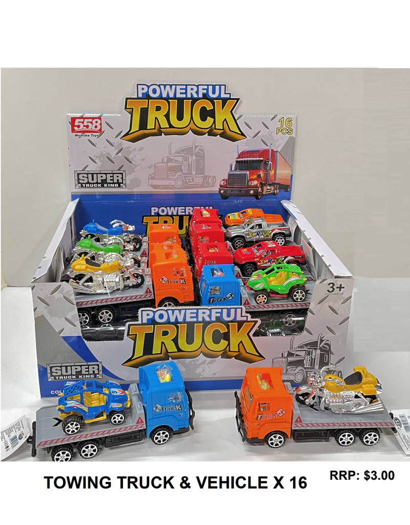 TOWING TRUCK AND VEHICLE