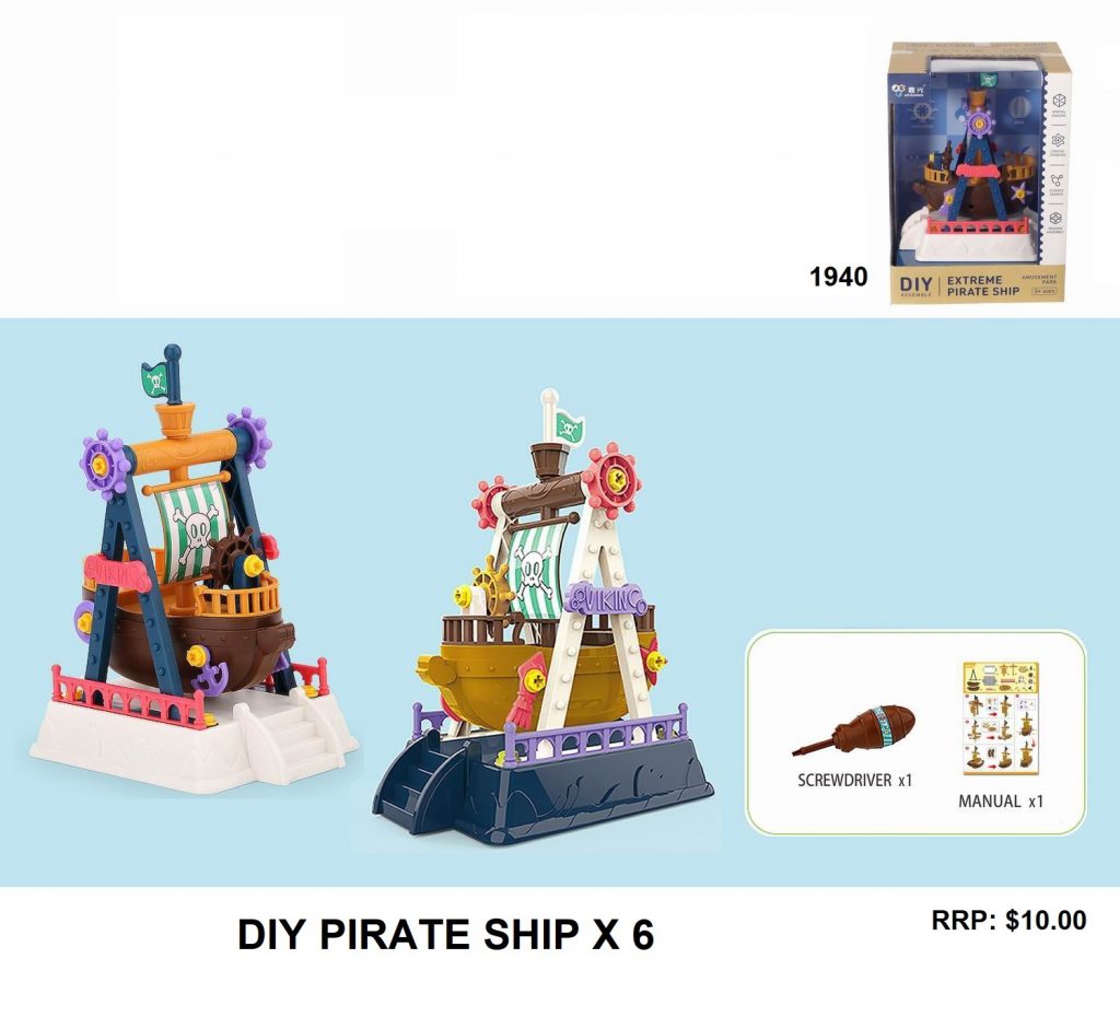 DIY PIRATE SHIP X 6